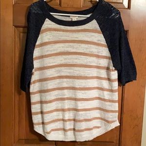 J Crew Lightweight Striped Sweater